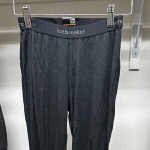 Women's Black Icebreaker Oasis Merino Wool Base Layer Bottoms